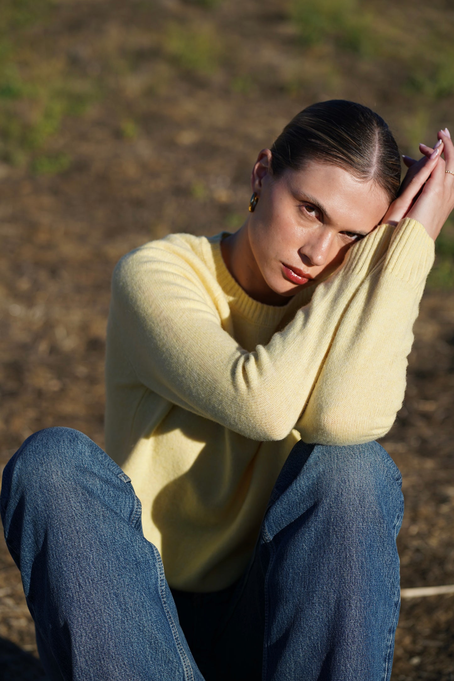 Nello Crewneck Sweater in Yellow