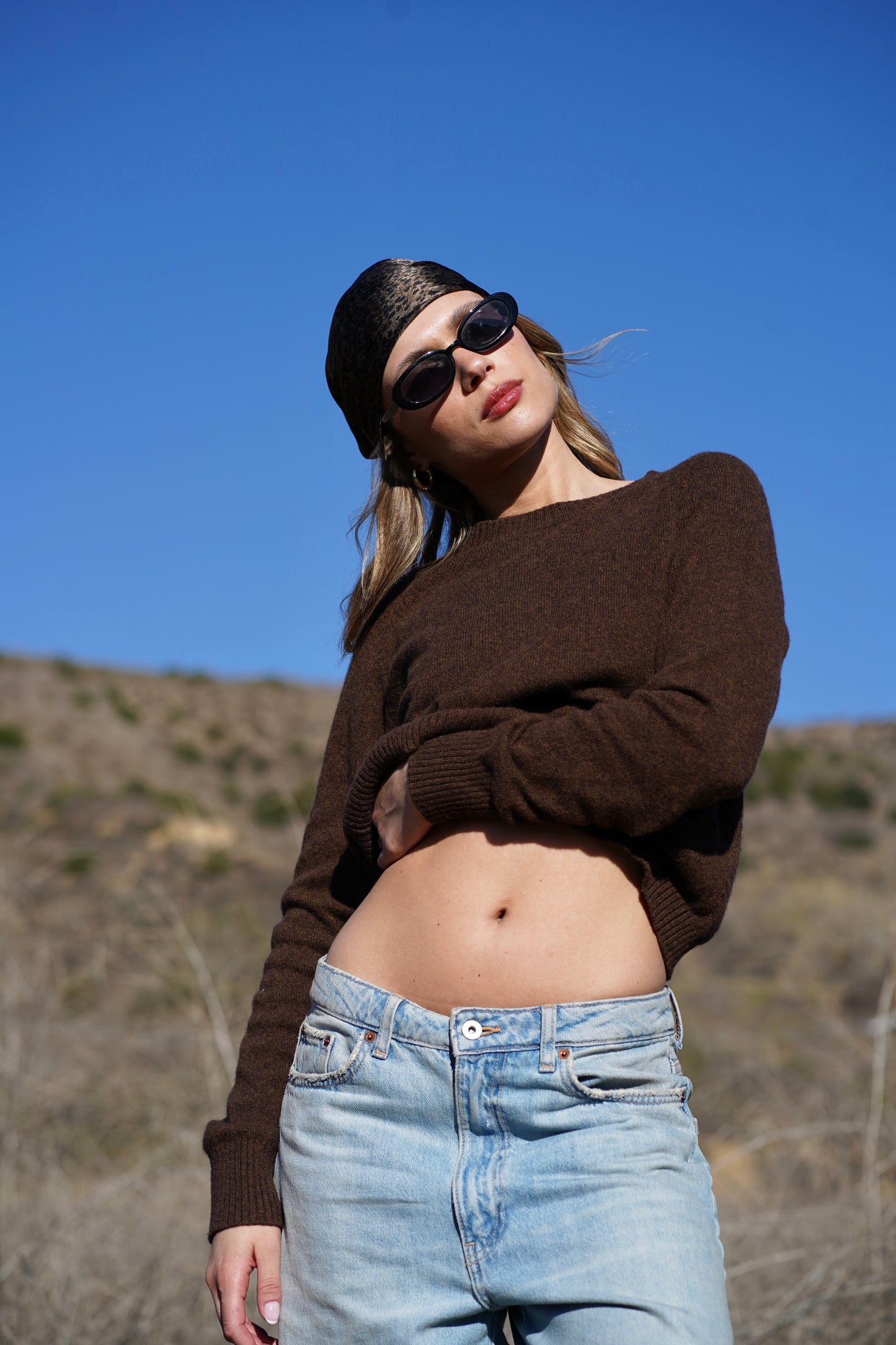 Nello Crewneck Sweater in Chocolate Brown