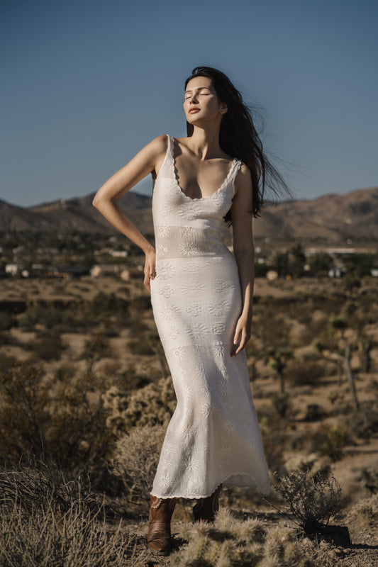 June Maxi in Moonlight White