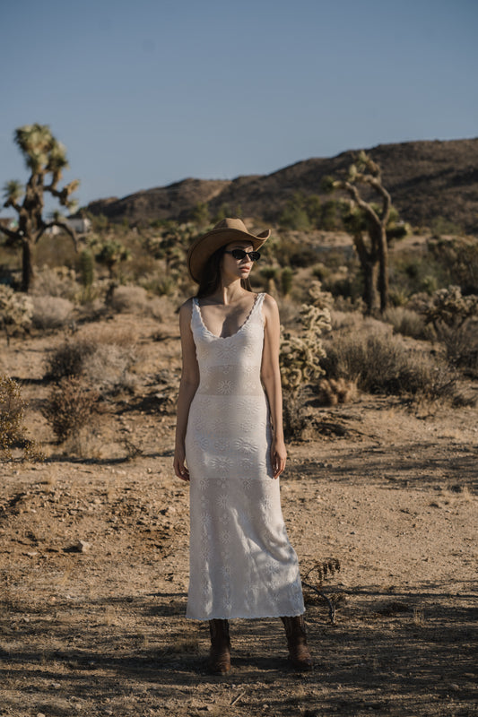 June Maxi in Moonlight White