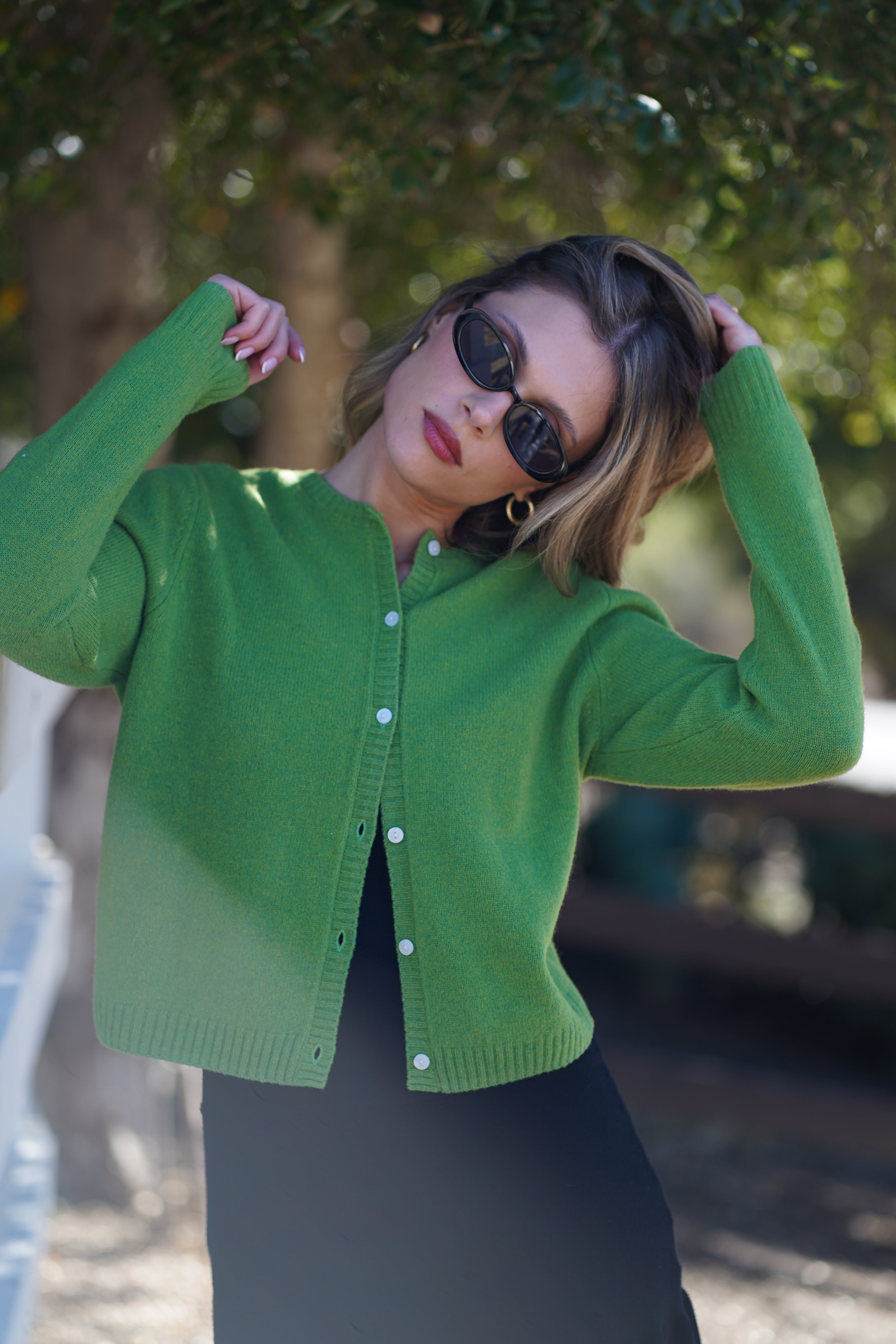 Jane Cardigan in Green – Nello June