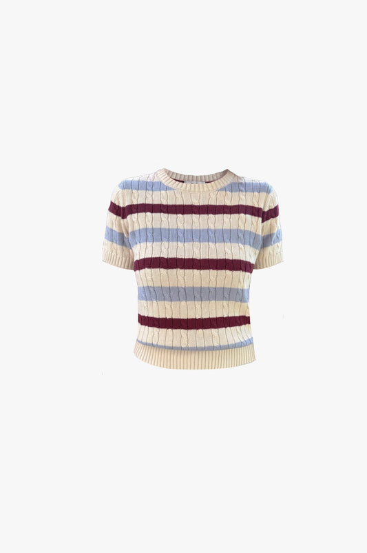 Letti Short Sleeve Crew in Ivory