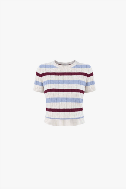 Letti Short Sleeve Crew in Ivory